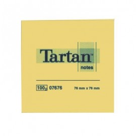 Αυτοκόλλητα Χαρτάκια 3M Tartan 76 x 76 mm (Κίτρινα) (100 Φύλλα) (TART654) (MMMTART654Y)