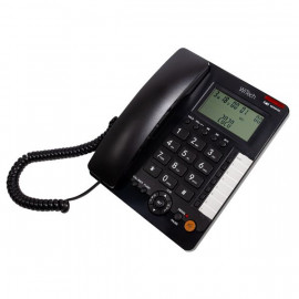Ενσύρματη τηλεφωνική συσκευή Witech WT/3010 (Μαύρη)