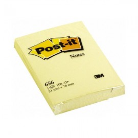 Αυτοκόλλητα Χαρτάκια 3M Post-it 76 x 51 mm (Κίτρινα) (100 Φύλλα) (656GE) (MMM656GE)
