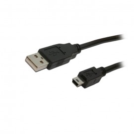 Καλώδιο MediaRange USB 2.0 AM/Mini-BM (Mini-USB) 1.5M Black (MRCS113)