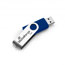MediaRange USB flash drive, 4GB, blue/silver (MR907-BLUE)
