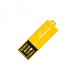 MediaRange USB 2.0 Nano Flash Drive Paper-clip stick 16GB (Yellow) (MR976)