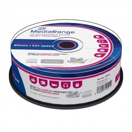 MediaRange CD-R 80' 700MB 52x Inkjet Fullsurface Printable Cake x 25 (MR202)