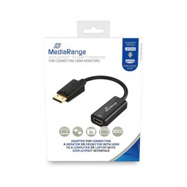 Καλώδιο MediaRange HDMI High Speed to DisplayPort converter, gold-plated, HDMI socket/DP plug, 10 Gbit/s data transfer rate, 1