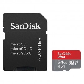 Sandisk Ultra microSDHC 64GB Class 10 A1 With Adapter Mobile (SDSQUA4-064G-GN6MA) (SANSDSQUA4-064G-GN6MA)