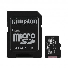 Kingston Micro Secure Digital 256GB microSDXC Canvas Select Plus 80R CL10 UHS-I Card + SD Adapter (SDCS2/256GB) (KINSDCS2/256GB)