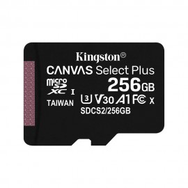 Kingston 256GB microSDXC Canvas Select Plus 80R CL10 UHS-I Card (SD adapter not included) (SDCS2/256GBSP) (KINSDCS2/256GBSP)