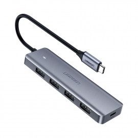 Ugreen CM219 USB 3.0 Hub 5 Θυρών με σύνδεση USB-C Γκρι (70336) (UGR70336)