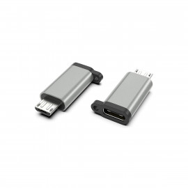 Powertech Μετατροπέας micro USB male σε USB-C female Μεταλικό - PTH-064