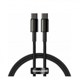 Baseus Braided USB 2.0 Cable USB-C male - USB-C male Μαύρο 2m (CATWJ-A01) (BASCATWJA01)