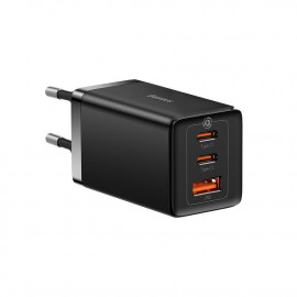 Baseus Φορτιστής Χωρίς Καλώδιο με Θύρα USB-A και 2 Θύρες USB-C 65W Quick Charge 3.0 Μαύρος (GaN5 Pro) (CCGP120201) (BASCCGP12020