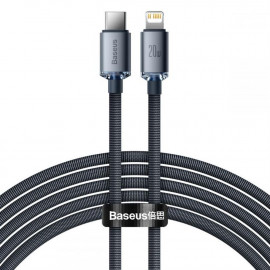 Baseus Crystal Shine cable USB-C to Lightning, 20W, PD, 2m Black (CAJY000301) (BASCAJY000301)