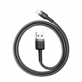 Baseus Cafule USB Lightning Cable 2.4A 0.5m Gray+Black (CALKLF-AG1) (BASCALKLF-AG1)