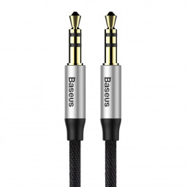 Baseus Yiven Audio Cable mini jack 3,5mm AUX, 1m Black+Silver (CAM30-BS1) (BASCAM30-BS1)