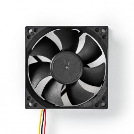 Nedis DC Fan 80 mm 3-Pin 35.6 dBA Black (DCFAN8025BK) (NEDDCFAN8025BK)