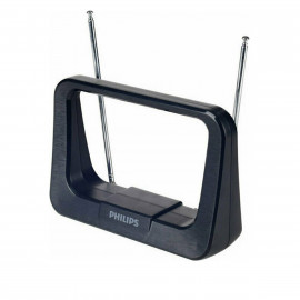 Philips SDV1226.GRS Κεραία τηλεόρασης HDTV.4K.UHF.VHF.FM εσωτερικού χώρου με ενισχυτή 28 dB και φίλτρο GSM  - 17 x 12 cm