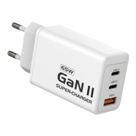 MAXBALL Charger T826 GaN II 2-Port USB-C, 1-Port USB-A  65W White