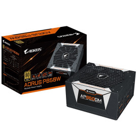 GIGABYTE Power Supply AORUS 850W  Fully Modular 80+Plus GOLD 100% Japanese Capacitors