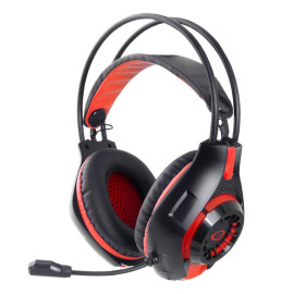 Esperanza Deathstrike Over Ear Gaming Headset με σύνδεση 3.5mm Black/Red (EGH420R) (ESPEGH420R)