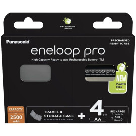 Panasonic Eneloop Pro With Battery Case Επαναφορτιζόμενες Μπαταρίες AA Ni-MH 2500mAh 1.2V 4τμχ (30511467) (PAN30511467)