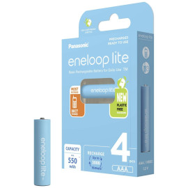 Panasonic Eneloop Lite Επαναφορτιζόμενες Μπαταρίες AAA Ni-MH 550mAh 1.2V 4τμχ (8214261) (PAN8214261)