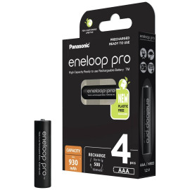 Panasonic Eneloop Pro Επαναφορτιζόμενες Μπαταρίες AAA Ni-MH 930mAh 1.2V 4τμχ (8607546) (PAN8607546)