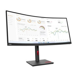 LENOVO Monitor ThinkVision T34w-30 34'' WQHD VA, Curved, Slim Bezel, RJ45, HDMI, USB-C, Display Port,  Height adjustable, 3YearsW