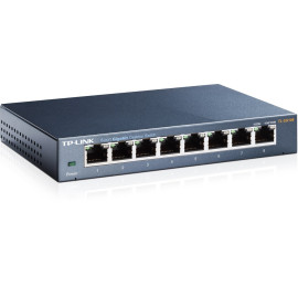 TP-LINK Switch TL-SG108, 8 port, 10/100/1000 Mbps, Steel Case