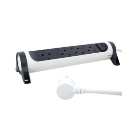 Legrand SurgeArrest 4 Outlets 1.5m Cable  White/Grey Rotating