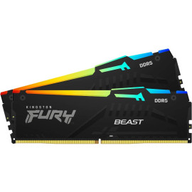 Kingston RAM FURY Beast RGB 32 GB (2 x 16 GB Kit) DDR5 5600 DIMM CL40 (KF556C40BBAK2-32) (KINKF556C40BBAK2-32)