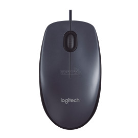 Logitech M100 Optical Mouse (Gray, Wired) (910-005003)