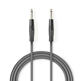 Nedis Cable 6.3mm male - 6.3mm male 1.5m Μαύρο (COTH23000GY15) (NEDCOTH23000GY15)