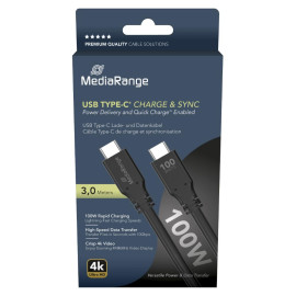 MediaRange USB Type-C 100W max 3m (MRCS218)