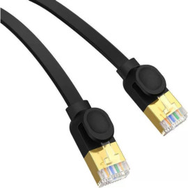 Baseus Καλώδιο Δικτύου Ethernet RJ45 CAT 7 UTP Flat 3m Μαύρο (B00133207111-03) (BASB00133207111-03)