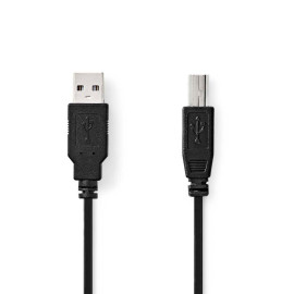 Nedis USB 2.0 Cable USB-A Male to USB-B Male 1m (CCGL60100BK10) (NEDCCGL60100BK10)