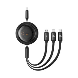 Baseus Fast Charging Cable 3in1 Free2Draw USB-C to USB-C/Lightning/Micro 100W 1.1m Black (P10368700111-04) (BASP10368700111-04)