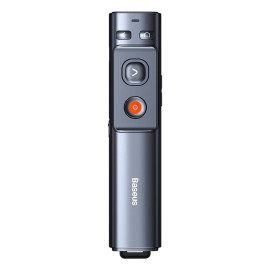 Baseus Orange Dot Multifunctionale remote control for presentation, with a green laser pointer - gray (WKCD010013) (BASWKCD01001