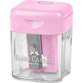 Faber Castell Mini Box Μονή ξύστρα βαρελάκι ροζ