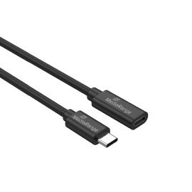 MediaRange USB Type-C® Extension Cable, Plug to Socket, USB 3.2 Gen 1x1 5 Gbps, USB-C Power Delivery enabled 60W max., 2.0m, Bla
