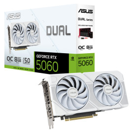 ASUS VGA DUAL-RTX5060-O8G-WHITE, 8GB, GDDR7