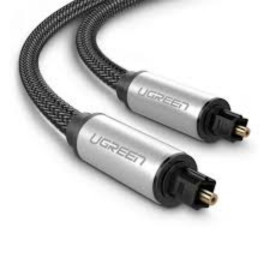 Ugreen AV108 Toslink Audio optical cable braided aluminum 1m grey (10539) (UGR10539)