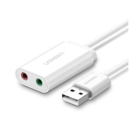 Ugreen External USB audio card 15cm white (30143) (UGR30143)