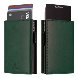 Cactus Πορτοφόλι Δερματίνη 3πλο με καρτοθήκη RFID Λαδί