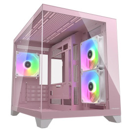 CC-COUGAR Case FV150 Mini RGB, Micro ATX Pink