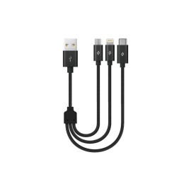 ttec Alumicable Mini Trio 30cm Charge Cable (2DK31) (TTEC2DK31)
