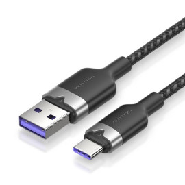 VENTION USB 2.0 A Male to C Male 6A Cable 1.5M Gray Flexible PVC Type (CWBHG) (VENCWBHG)