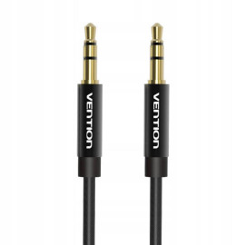 VENTION Fabric Braided 3.5mm Male to Male Audio Cable 0.5M Black Metal Type (BAGBD) (VENBAGBD)