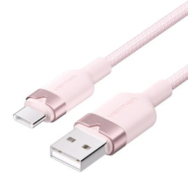 VENTION USB 2.0 A Male to C Male 6A Cable 1M Pink Flexible PVC Type (CWBPF) (VENCWBPF)
