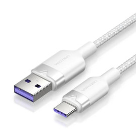 VENTION USB 2.0 A Male to C Male 6A Cable 2M White Flexible PVC Type (CWBWH) (VENCWBWH)