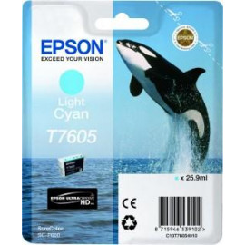 Μελάνι Epson T7605 C13T76054010 Ultrachrome HD Light Cyan - 26ml